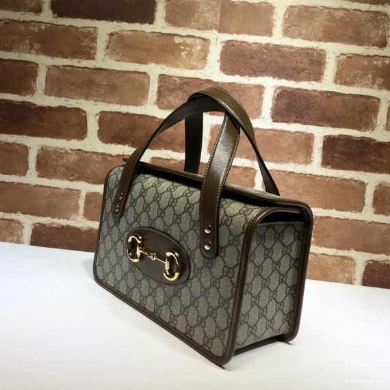 First bag ru 1955 handle bag Horsebit GUCCI small top 0730